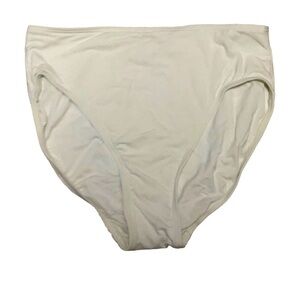 Carmen MARC VALVO - Ivory / Winter White High Rise Waist Bikini Swim Bottom - L